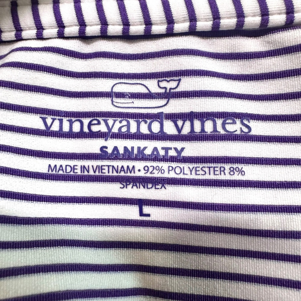 VINEYARD VINES TCU Horned Frogs Sankaty Quarter Zip Pullover Women's L Purple - Picture 8 of 8